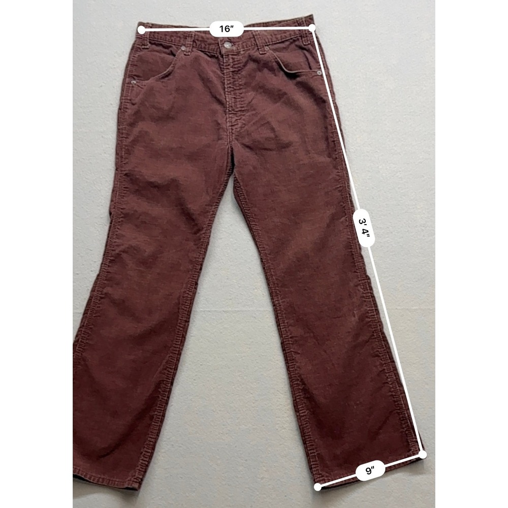 Vintage 1979 Levi's For Men Corduroy Pants Brown San Francisco 1850 Patch 34x30 - Picture 10 of 15